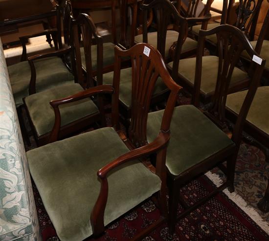 Set of 6 George III style dining chairs